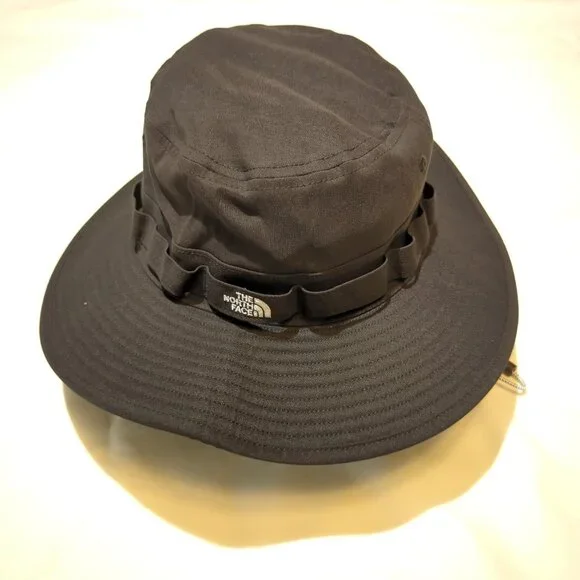 The North Face Boonie Sun Hat Unisex Small-Medium Never Worn Neck Strap Black - Picture 1 of 5